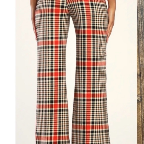 Free people plaid high waisted pant - Picture 6 of 7